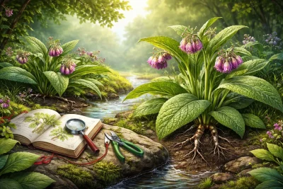 reconnaître la consoude sauvage facilement dans la nature