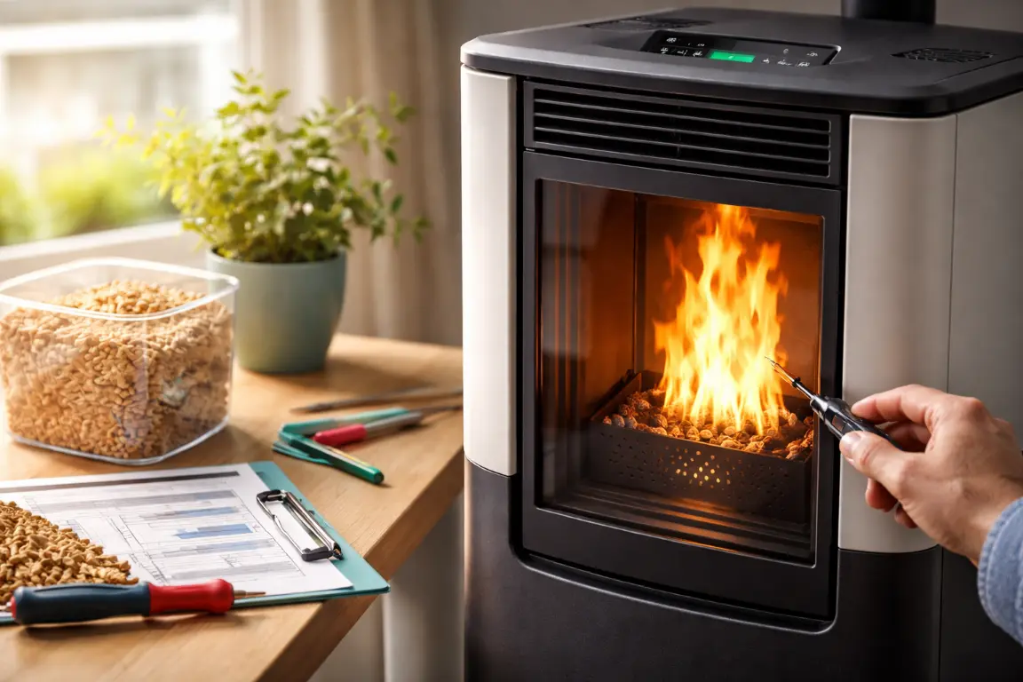 régler correctement la flamme d’un poêle à granulés