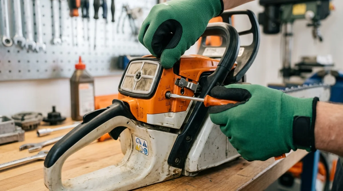 Comment régler le ralenti sur une tronçonneuse Stihl