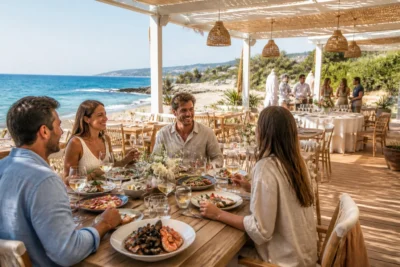 La Vague D’Or aux Sablettes, terrasse méditerranéenne avec repas gourmand et réception conviviale face à la mer